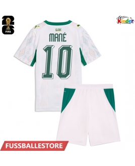 Günstige Senegal Sadio Mane #10 Heimtrikotsatz Kinder WM 2026 Kurzarm (+ Kurze Hosen)